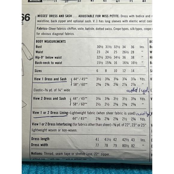 Simplicity Sewing pattern 9866 fit and flare dress puff or flutter sleeve size14 - Picture 5 of 6